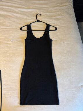 Forever 21 Black Fitted Mini Tank Dress